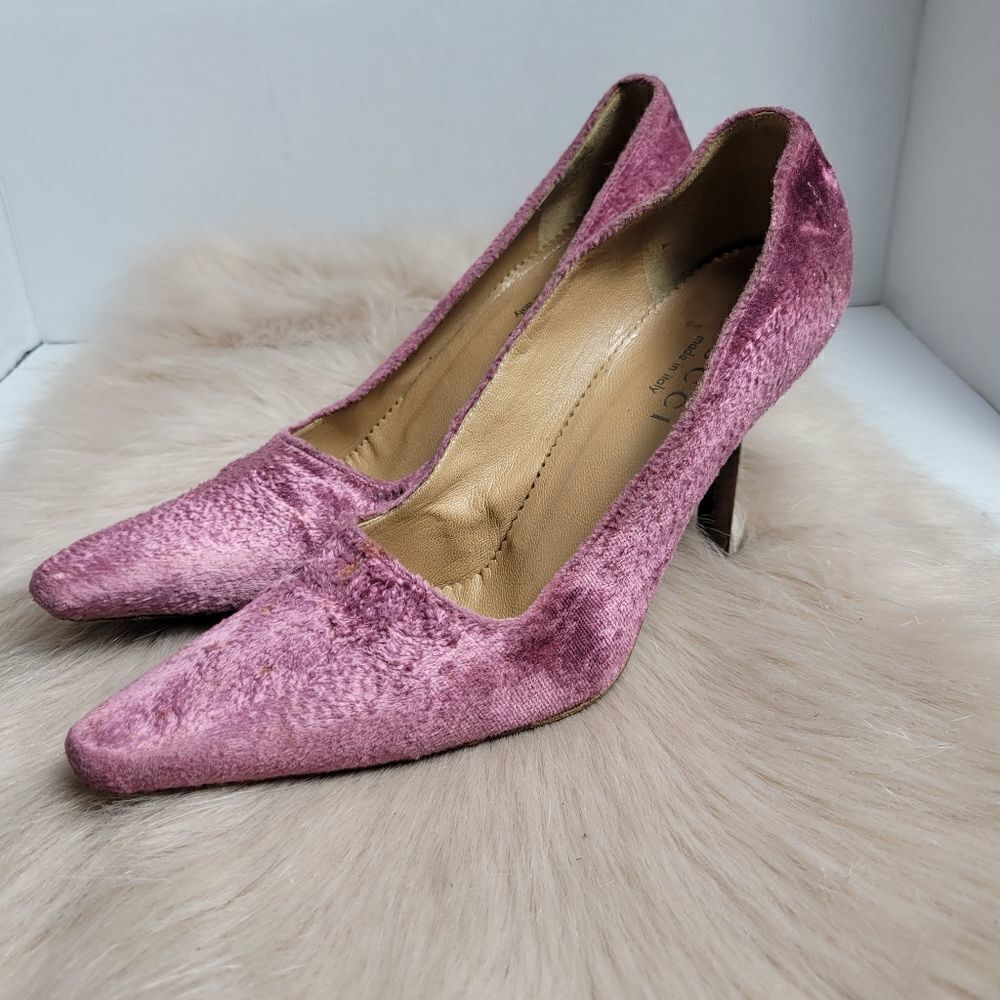 Gucci Purple Suede Women's Pumps Shoes